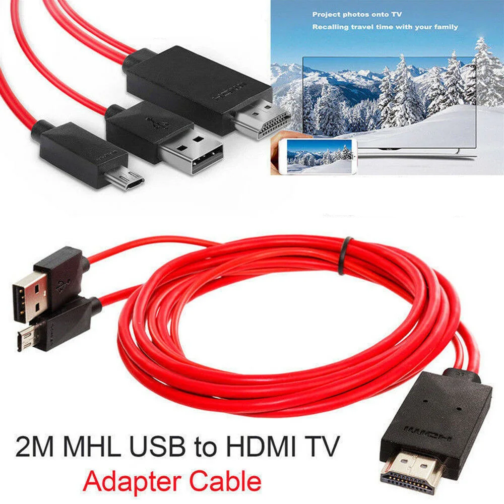 

MHL USB to HDMI 1080P HD TV Cable Adapter For Smart Mobile Phone