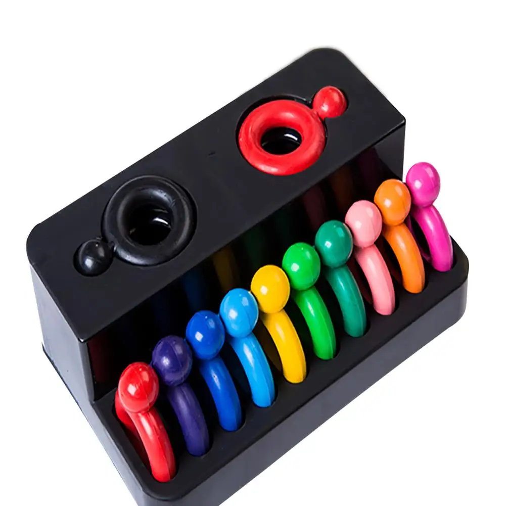 

High Quality 12 Colors Creative Children's Colorful Non-Toxic Water-Soluble Ring Shaped Crayons Support Fast Deliver