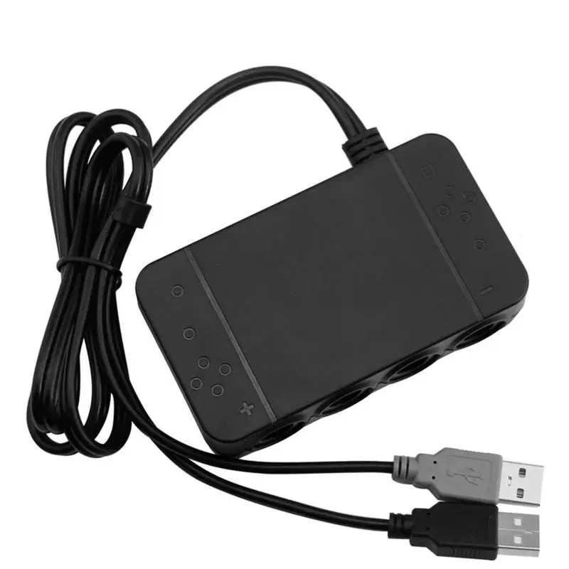

4 Ports Player GameCube Controller Adapter for Switch PC Handle Combined Converter 3-in-1 Adapter Game Accessories