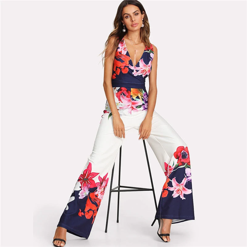 Women Off Shoulder Clubwear Playsuit Casual Short Sleeve Party Romper Summer Fashion Bandage Wide Leg Elegant Bodycon Jumpsuit