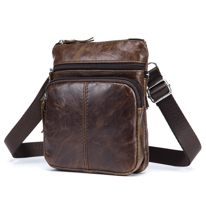 Мужские повседневные сумки через плечо от известного бренда BULL CAPTAIN, модная мужская сумка из натуральной кожи, мини сумки на плечо для мужчин