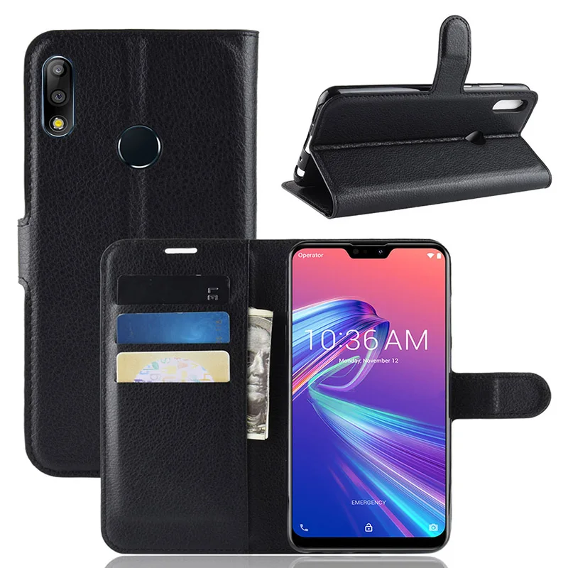 Чехол Кошелек YeLun для Asus Zenfone Max Pro (M2) ZB631KL Angry Eyes Bear Bulldog кожаный чехол с