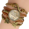 De las crónicas de Narnia cita en cristal pulsera con cabujón Punk de cuero brazalete de la pulsera de la joyería de infinito para hombres para mujeres ► Foto 2/6