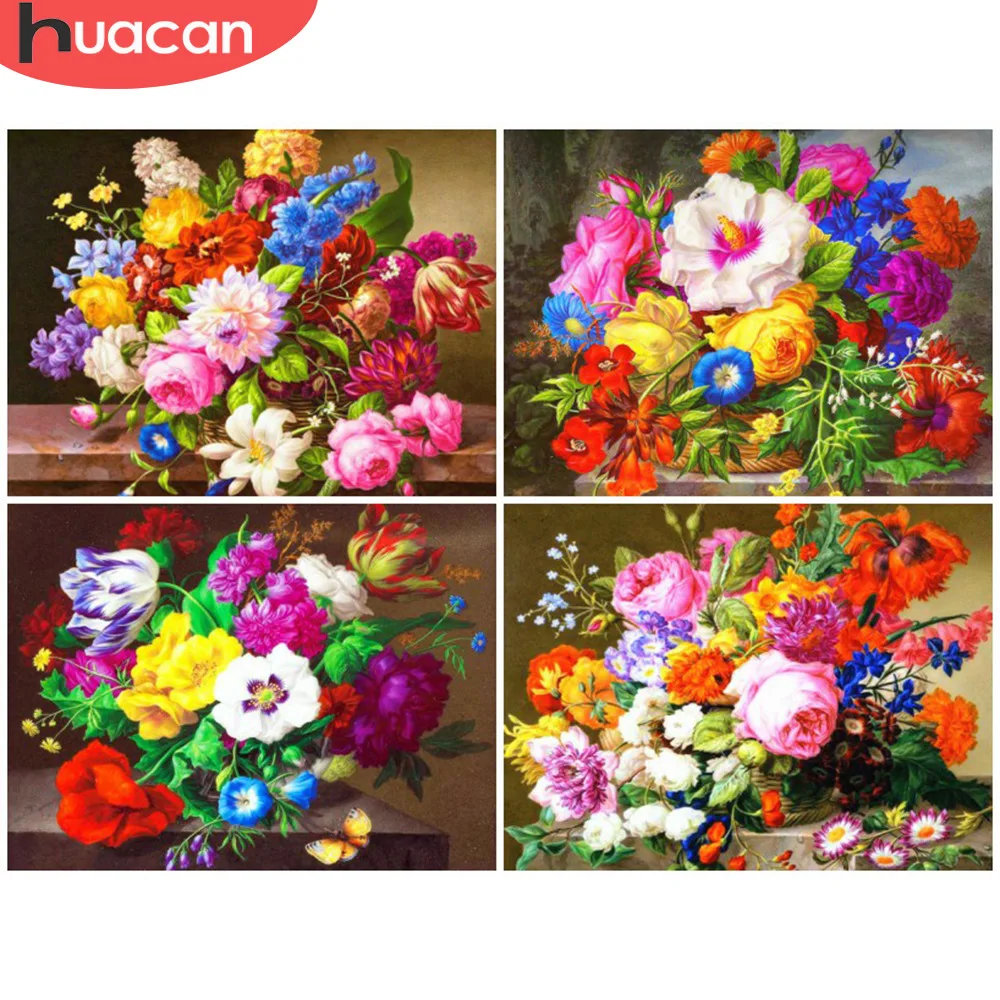 

HUACAN 5D DIY Diamond Painting Flower Full Square Rhinestone Picture Embroidery Sale Sailboat Diamond Mosaic Home Decor Gift