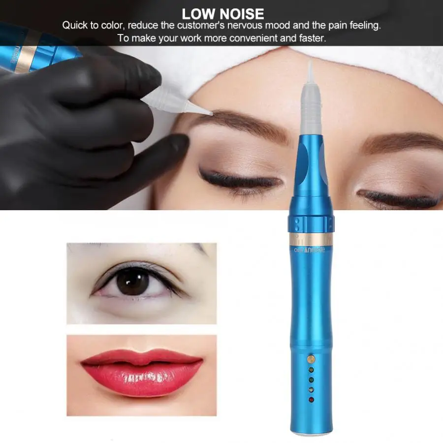 

Microblading Machine Semi-permanent Makeup Kit Tattoo Pen with Cartridge Needles US Plug 100-240V Permanent Make Up Machine
