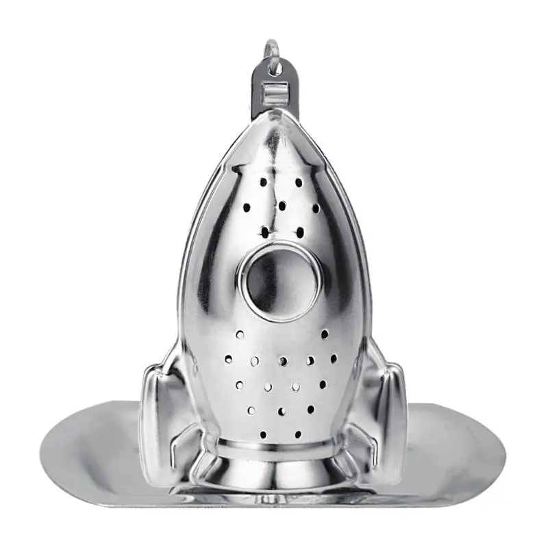 

1pc Rocket Shape Tea Infuser Diffuser Loose Leaf Strainer Spice Filter Made of stainless steel it is durable easy to use