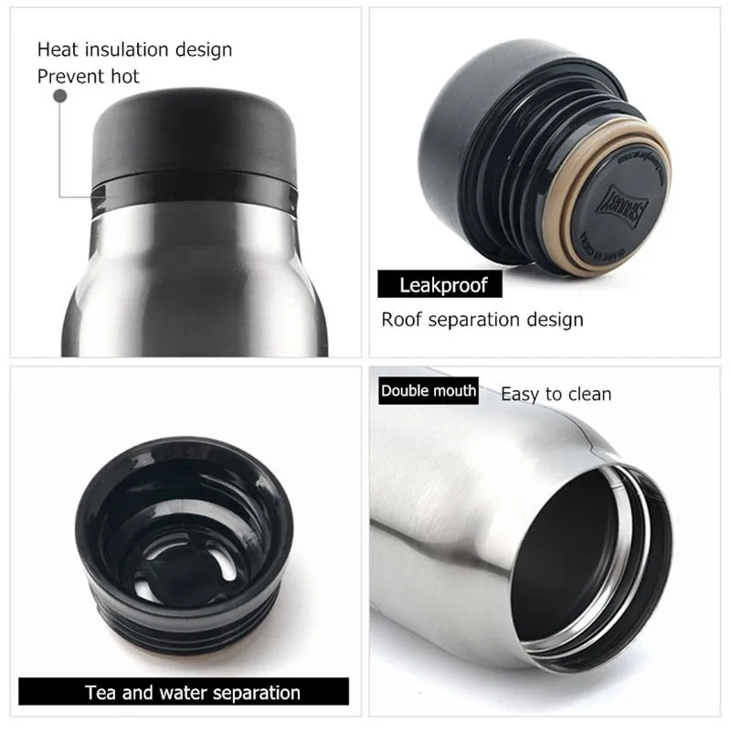 450 мл розовый кружка термос модные Thermocup Нержавеющая сталь вакуумная фляжка для