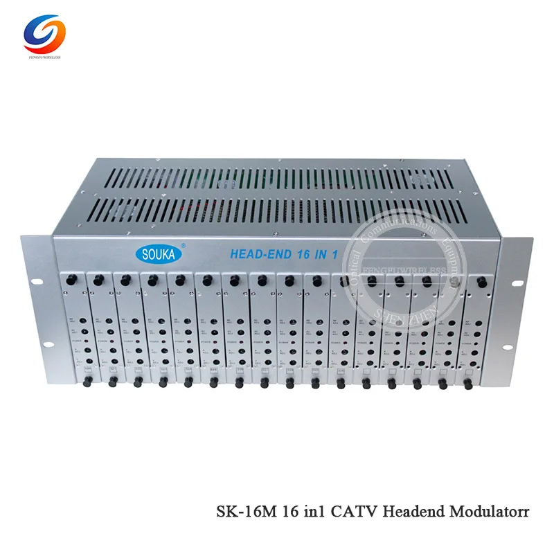 

Hotsale SK-16M 16 in 1 fixed channel headend modulator CATV for hotel/school/dormitory RF catv modulator high quality