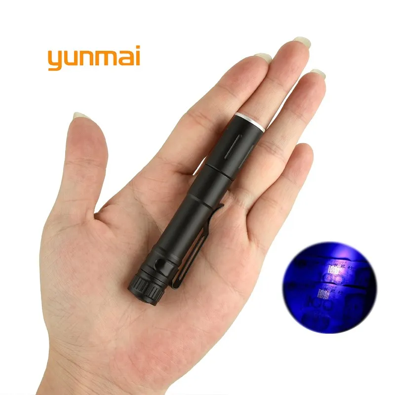 

Mini Penlight NEW UV 1000LM LED Flashlight Torch Pocket Light Waterproof Lantern AAA Battery Powerful Led For money detector