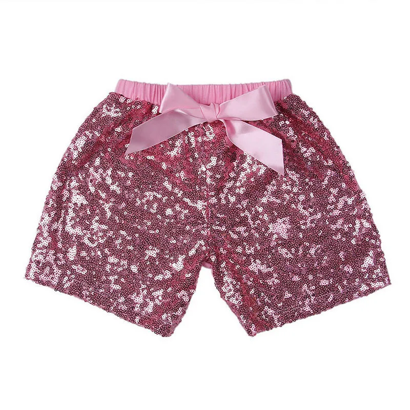 

Fashion Infant Baby Girls Bow Party Shorts Bottoms Sequin Solid Regular Style High Waist Casual Shorts 5 Style Outfit
