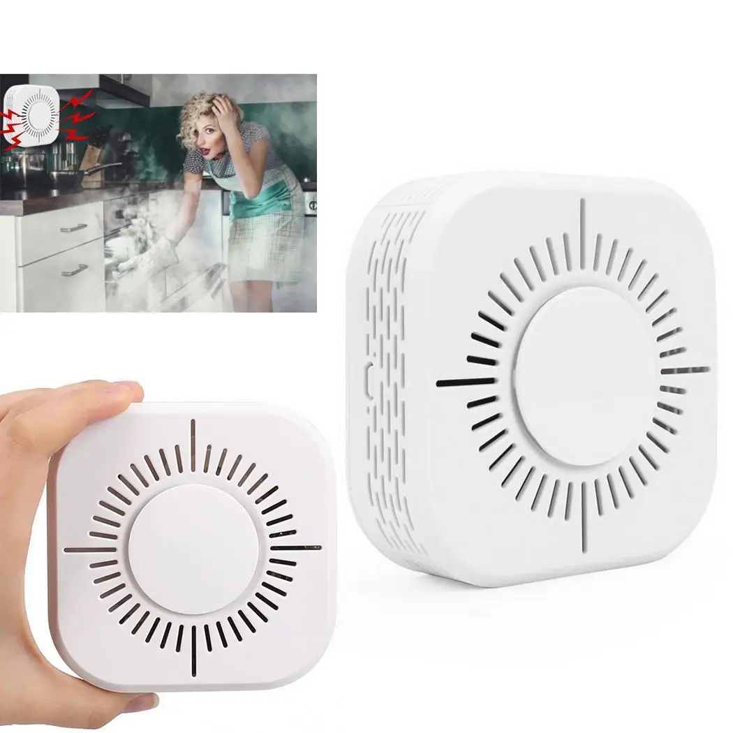 

Wireless Independent Smoke Detector Smoke Fire 85dB 95%RH 10uA White User Manual 60 Square Meters 6m Alarm