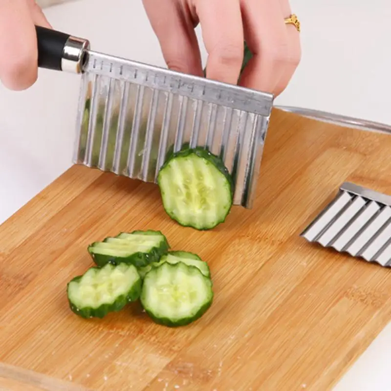 Creative Waved Potato Cutter Stainless Steel Serrated Blade Vegetable