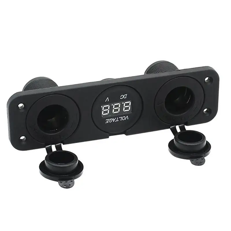 

LED Car Marine Boat Rocker Switch Waterproof GPS Double Power Cigarette Lighter Socket 12V-24V Voltmeter Breaker For RV Car Boat