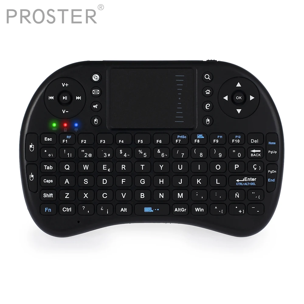 

PROSTER Spanish version MT10 2.4G Wireless Keyboard Fly Air Mouse with Touchpad Backlight For Laptop/Tablet/PC/TV box