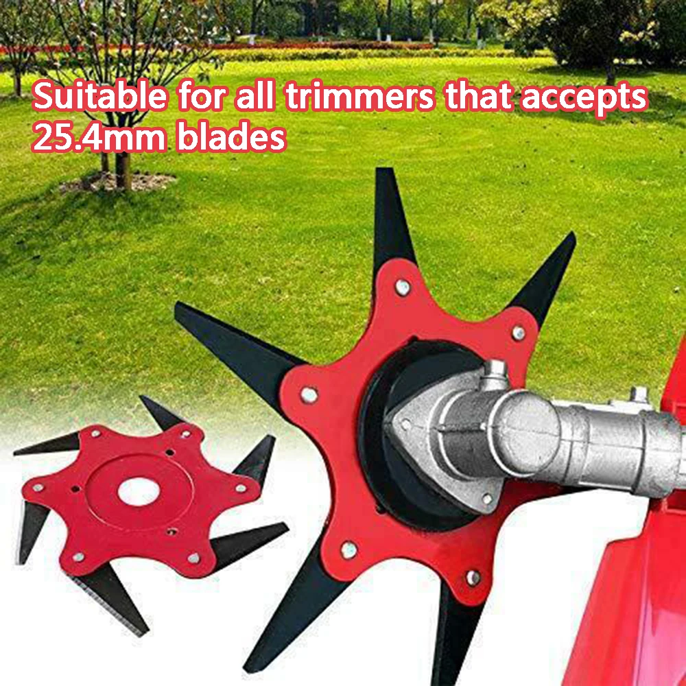 

6 Teeth Steel Brush Grass Cutter Weeding Carbide Brushcutter Electric Garden Trimmer Head Strimmer Mower Blade For Lawn Mower