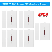 5 шт. SONOFF DW1 Сенсор 433 МГц дверная оконная сигнализация Сенсор Беспроводной автоматизации Противоугонная сигнализация для умного дома охранной сигнализации Системы