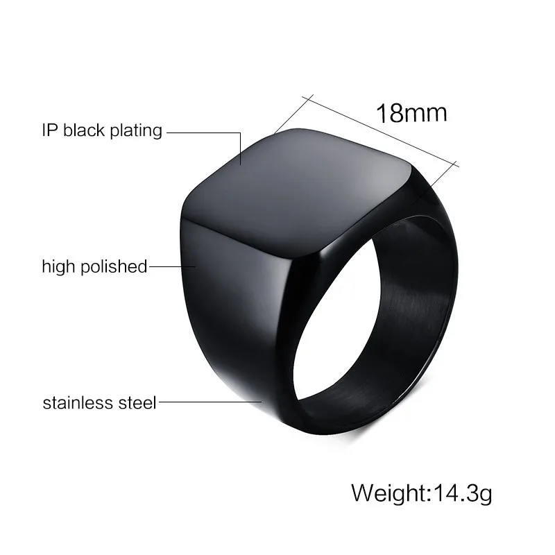 Stamp Ring Wedding Brands Signet Fine Jewelry Stainless Steel Personalized Ring To DAD Gifts