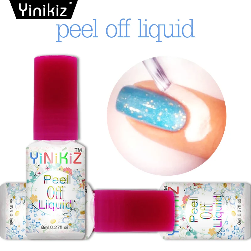 

Yinikiz 1Pcs Peel Off Finger Skin Protected Nail Liquid Tape Peel Off Base Coat for Gel Nail Polish Skin Care Latex Tape Glue