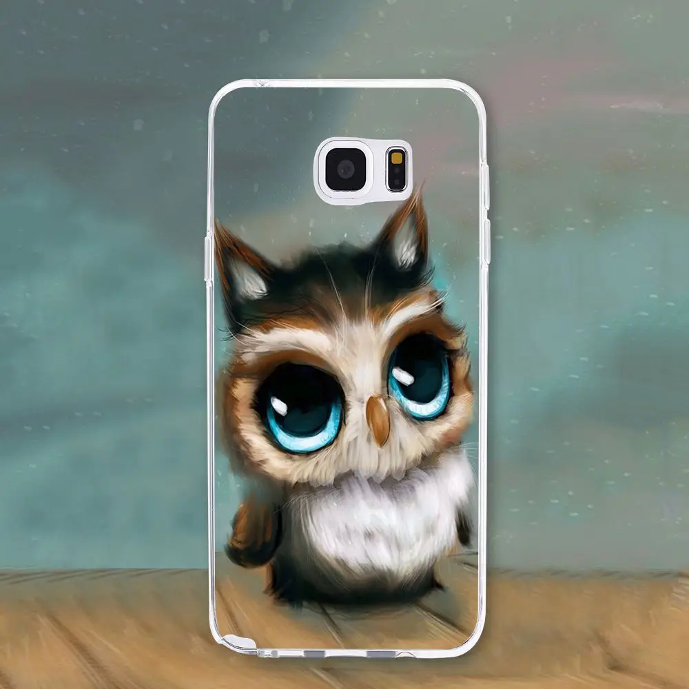 KISSCASE чехол с принтом героями мультфильмов Сова для samsung S5 S6 S7 Edge Plus Note девочек от 5