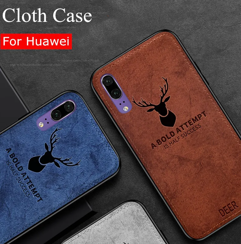 

Luxury Anti-Sweat Deer Cloth Phone Case For Huawei Y9 P Smart 2019 P10 P20 Mate 20 10 Pro Lite Nova 3 3i Honor 7X 8X 7A 7C Case