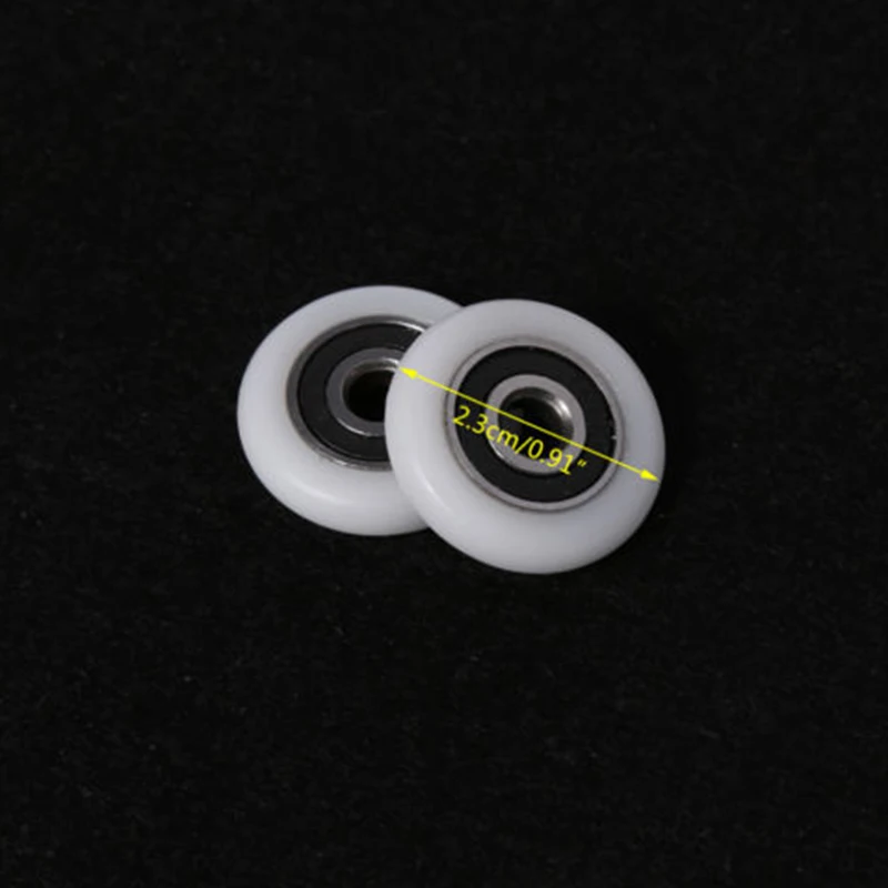 

8 Pcs Shower Door Runner Rollers Wheels Pulleys Replacement Parts ABS Plastic
