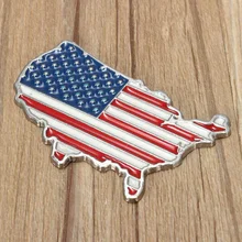 Nova 3d carro auto adesivo de metal eua estados unidos da américa mapa bandeira decalque emblema emblema adesivos de carro da motocicleta decoração de automóveis decalques