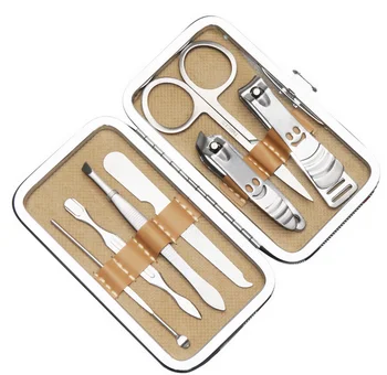 

100sets 7pcs/set Nail Clipper Kit Nail Care Set Pedicure Scissor Tweezer Knife Ear pick Utility Manicure Set Tools new