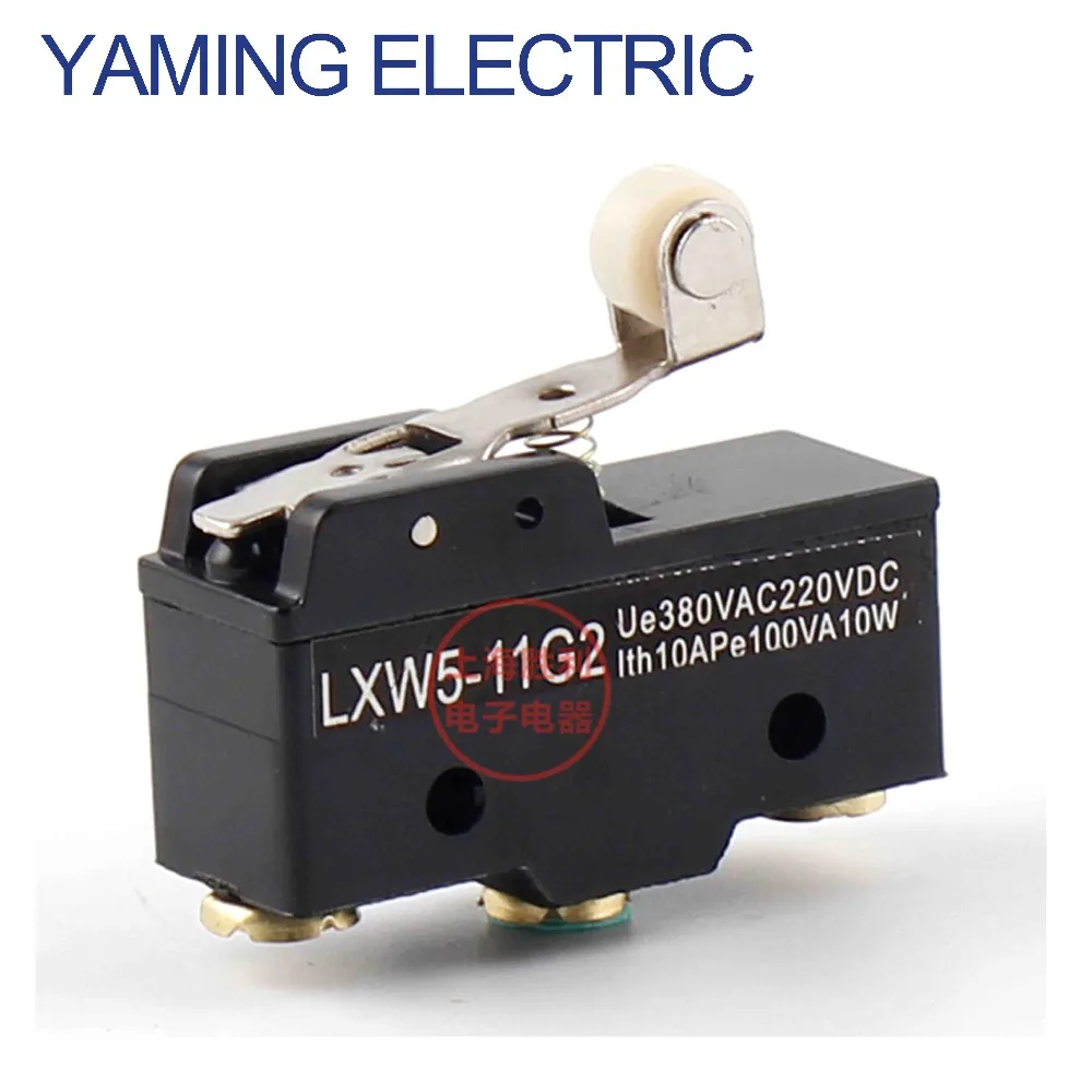 

P175 Short Hinge Roller Lever 1NO 1NC 1Com Micro Switch 3A AC 380V DC 220V 3 Screw Terminal Limit Switch Momentary LXW5-11G2