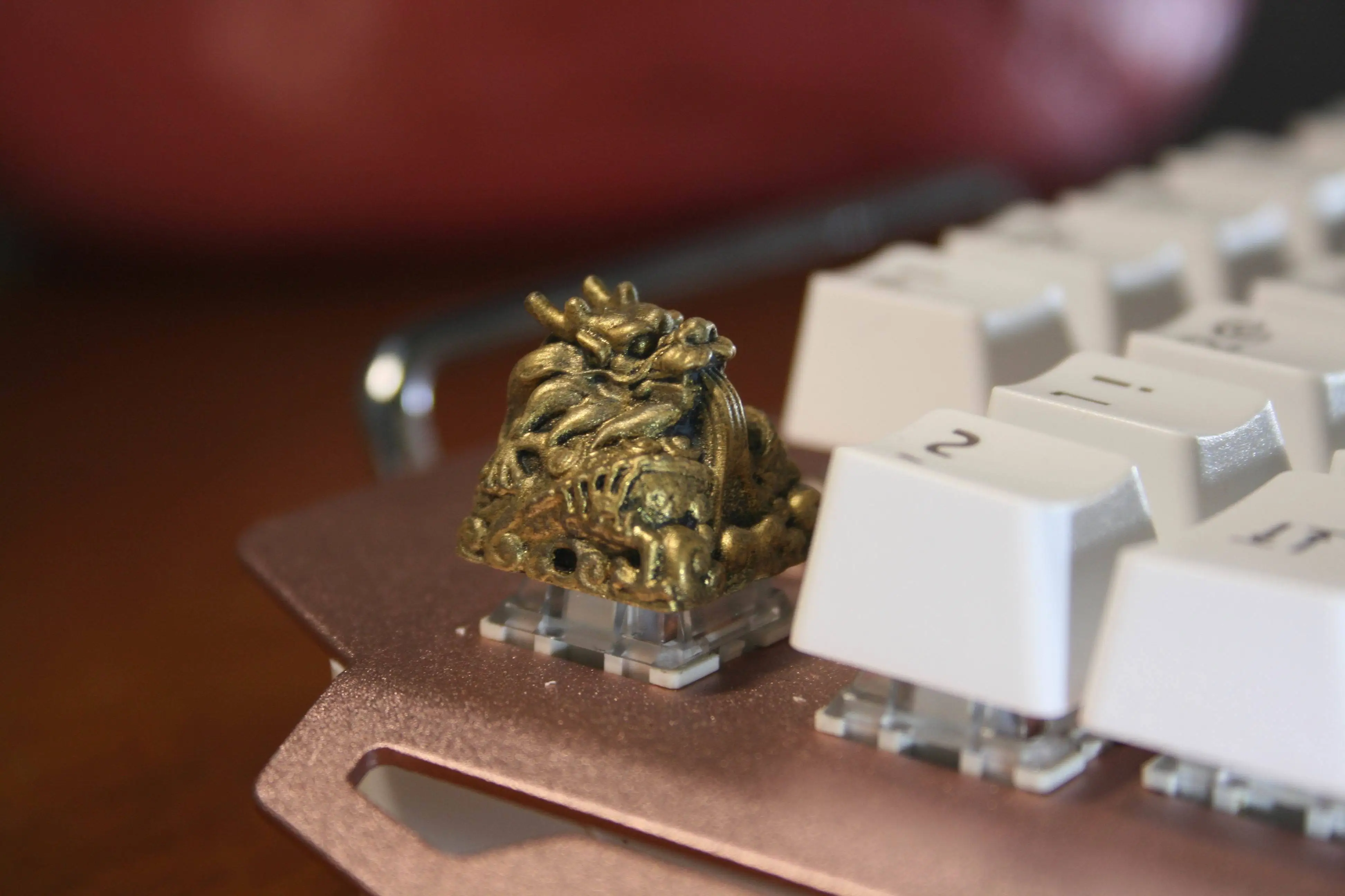 

1pc Resin Hand-made Customized Key Cap 3D Stereoscopic Metallic Mechanical Keyboard Keycap For imperial jade seal