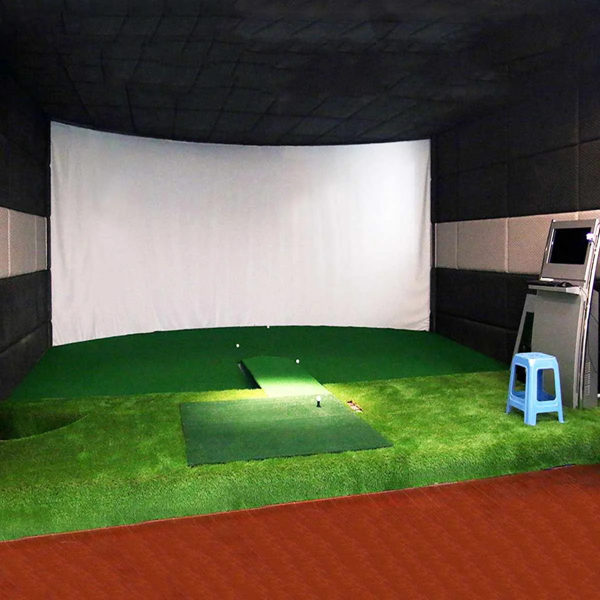 

300*200CM Golf Ball Simulator Impact Display Projection Screen indoor White Cloth Material