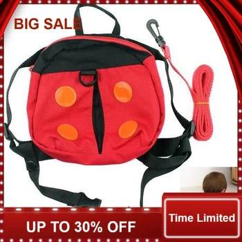 

Safety Cute Cartoon Red ladybug and Gray Bat Baby Anti-lost Walking Wings Kid Harness Backpacks Strap Bag