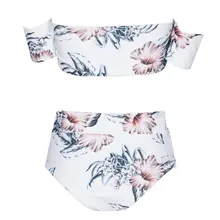 Kf06-19001, сексуальный купальник с принтом, топ на одно плечо с разрезом и высокой талией, купальник, европейский и американский сексуальный бикини