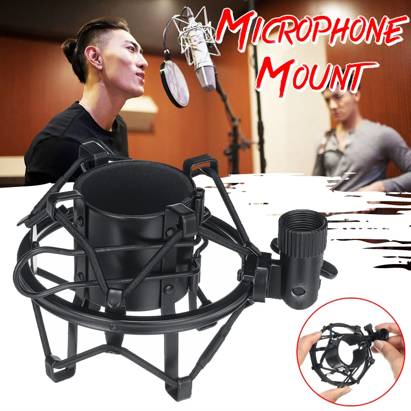 

Recording Studio Microphone Stand Shock Mount Metal Shockmount Clip Suspension Spiders Bracket For Broadcast Computer Mic Holder