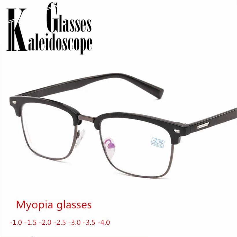Мужские очки для близорукости, женские очки для близорукости, очки для чтения, винтажные очки-1,0-1,5-2,0-2,5-3,0-3,5-4,0