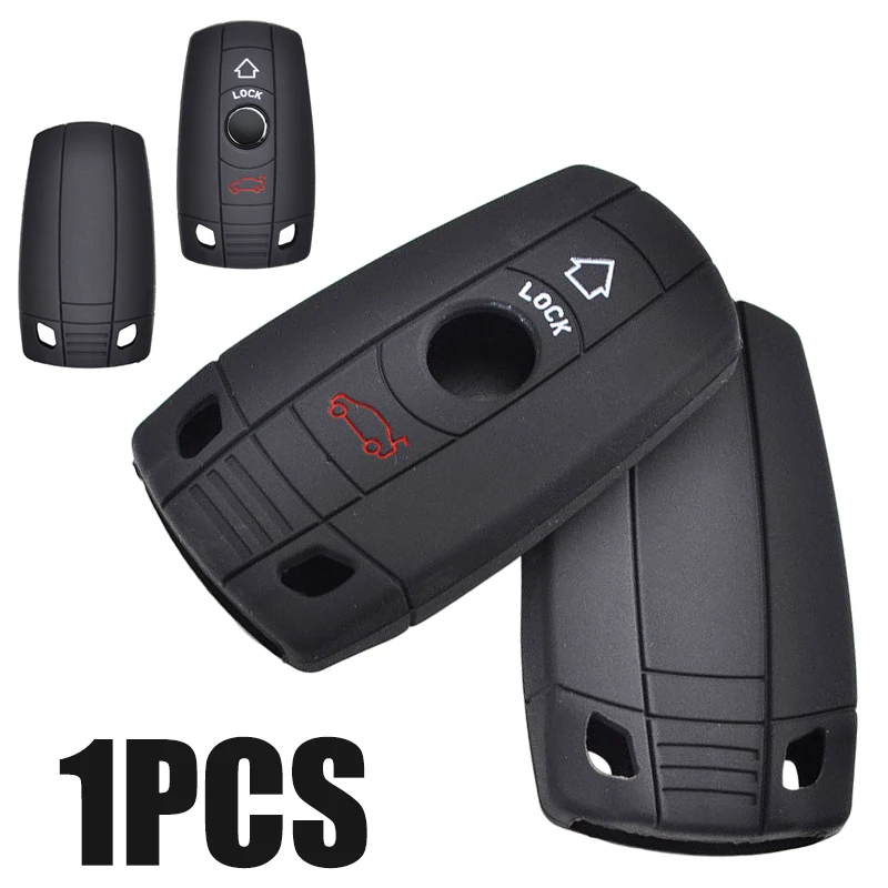 

3 Button Silicone Car Remote Key Fob Shell Cover Case For BMW 1 3 5 6 7 X3 X5 Series Remote Fob