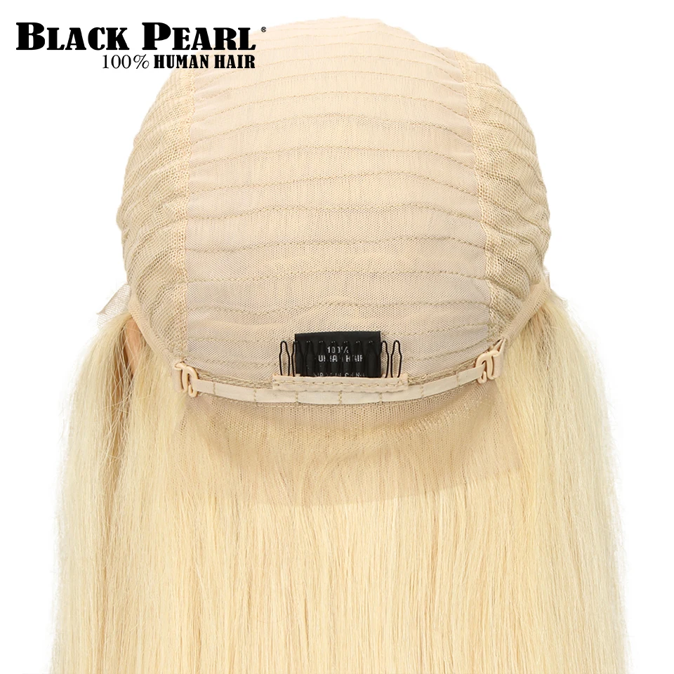 Черный жемчуг 150% плотность 613 медовый блонд 13x6 кружева передний парик - Фото №1