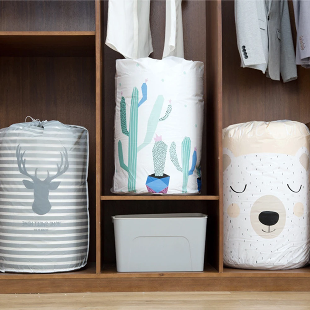 1 قطعة طفل المنظم حقيبة التخزين علب لتغليف الملابس لعبة التعبئة حقيبة لحاف حجرة منظم الملابس حقيبة ل وسادة بطانية الفراش