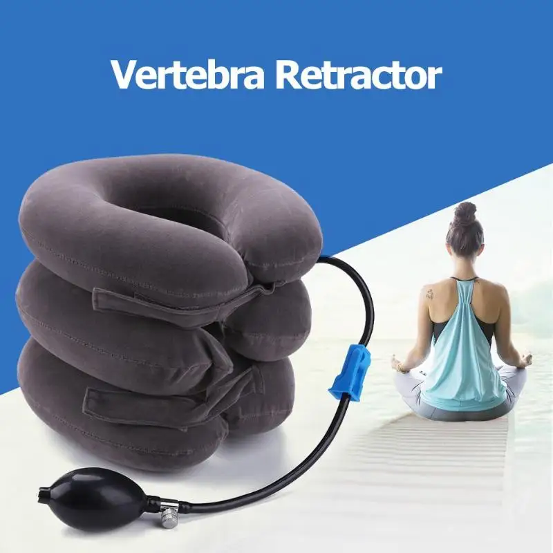 Neck Cervical Traction Device 3 Layered Air Inflatable Collar Head