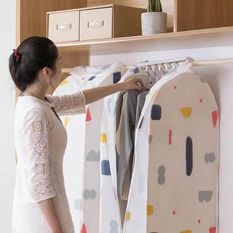 

Organization Storage Bag dust bags Cover Clothes Protector Case for Overcoat Suits Garment Hanging his pocket Organizador 40