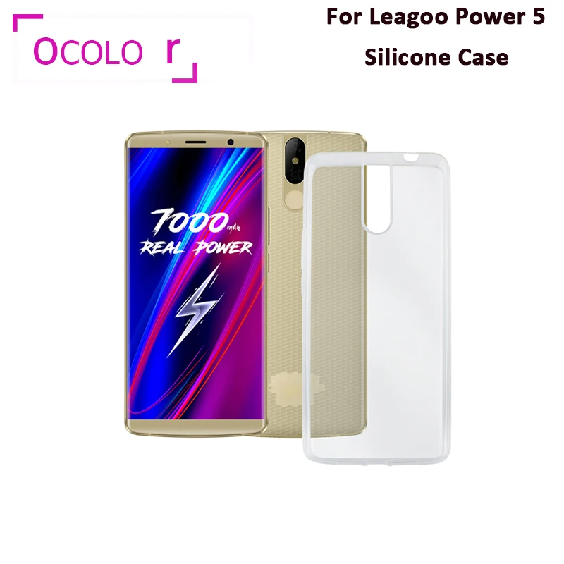 Ocolor для Leagoo Power 5 прозрачный силиконовый чехол TPU 99 ''противоударный защитный