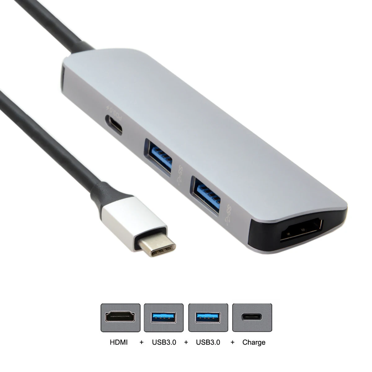  10pcs/lot Cablecc Usb c hub Thunderbolt 3 type c to hdmi hub adapter Cable for Samsung station USB-