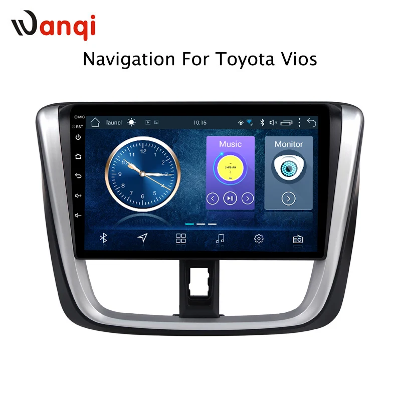 

10.1 inch android 8.1 full touch car dvd multimedia gps navigation system for Toyota vios 2016-2018 support wheel control RDS