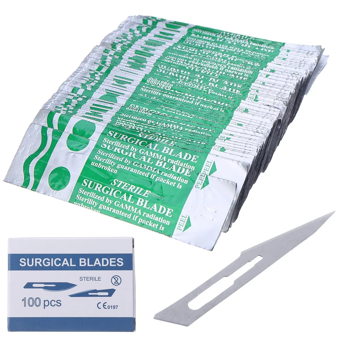 

100pcs 11 High-carbon Steel Wall Paper Cutting Utility Knife Cutter Blade Retractable Cutting Knife Tool Precision