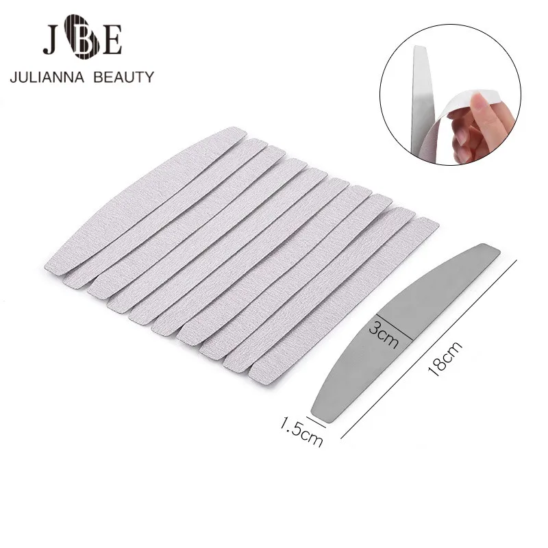 

1 Pcs Metal Nail File Gray With 1Set(10pcs) Replacement Pads Nail Professional File Removable Pads