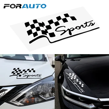

FORAUTO Car Stickers Motorcycle Car Decal Racing Sports Flag Sticker Creative Reflective Vinyl Funny Auto Decals Car-Styling