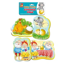 Мягкие пазлы Baby puzzle Vladi Toys Сказки "Курочка ряба"