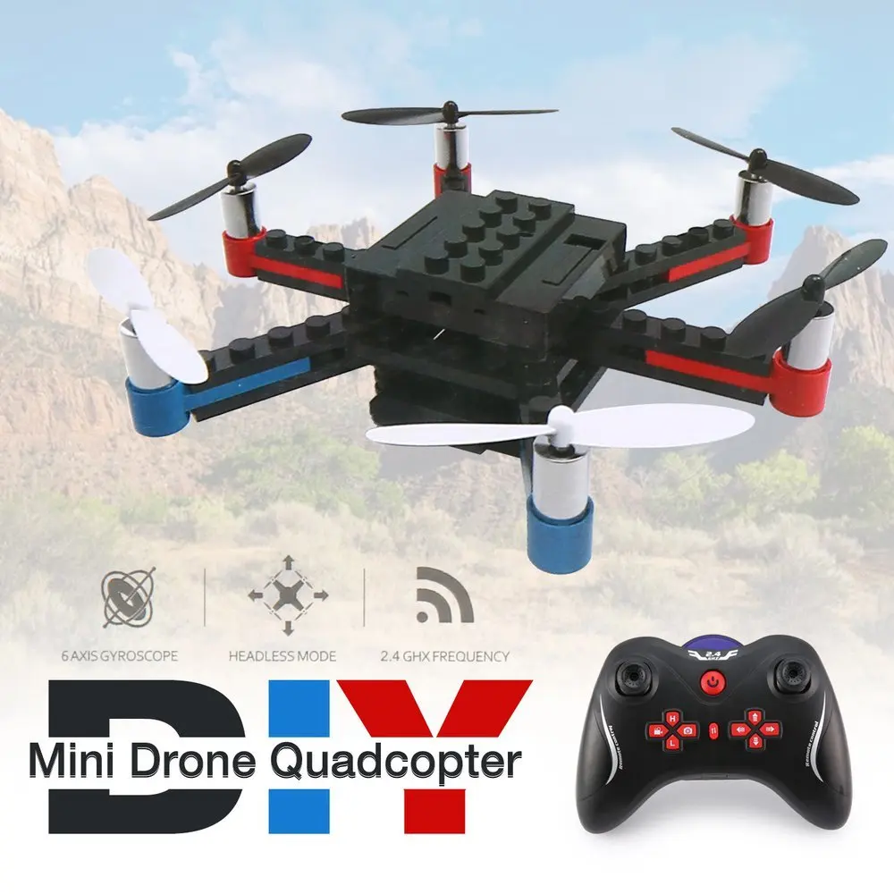 Мини микро Rc строительный блок 3d кирпичи Квадрокоптер БПЛА с флипс Безголовый