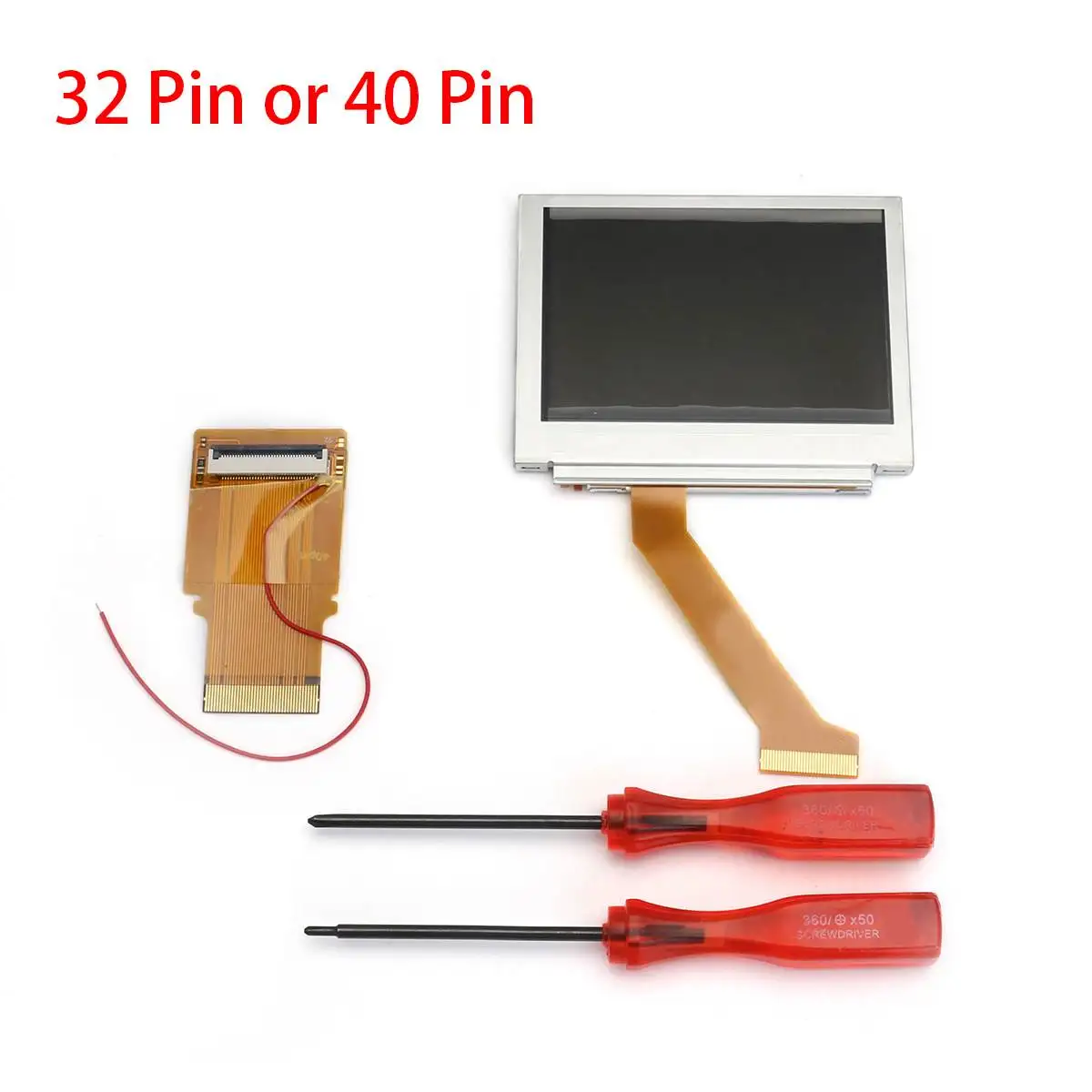 

40 Pin/32 Pin Ribbon Cable Backlit Adapter +GBA SP AGS 101 Backlit Screen Mod Kit For Games Boy Advance Video Replacement Parts