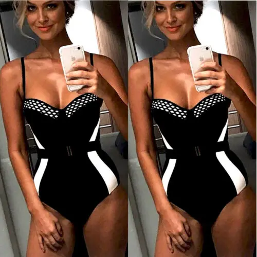 

New Arrival Sexy Women One Piece Bathing Suit Monokini Push Up Padded Bikini Swimsuit Swimwear Ladies High Waist Beach Wear
