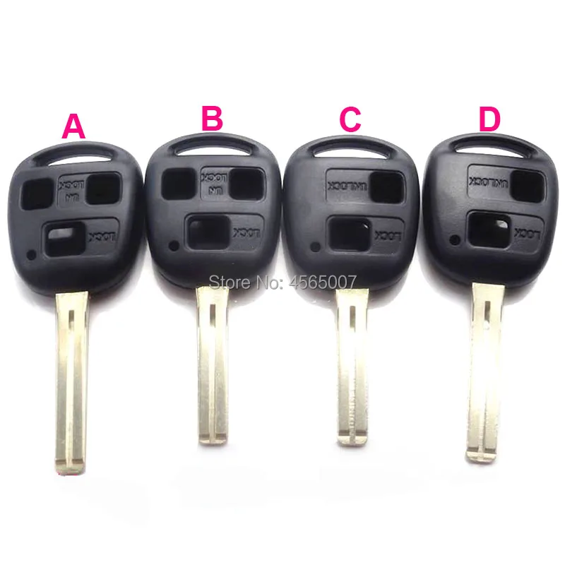 

2pcs/lot Uncut key shell for Lexus ES GS GX IS LS LX RX SC entry keyless remote control key fob case replacement key cove